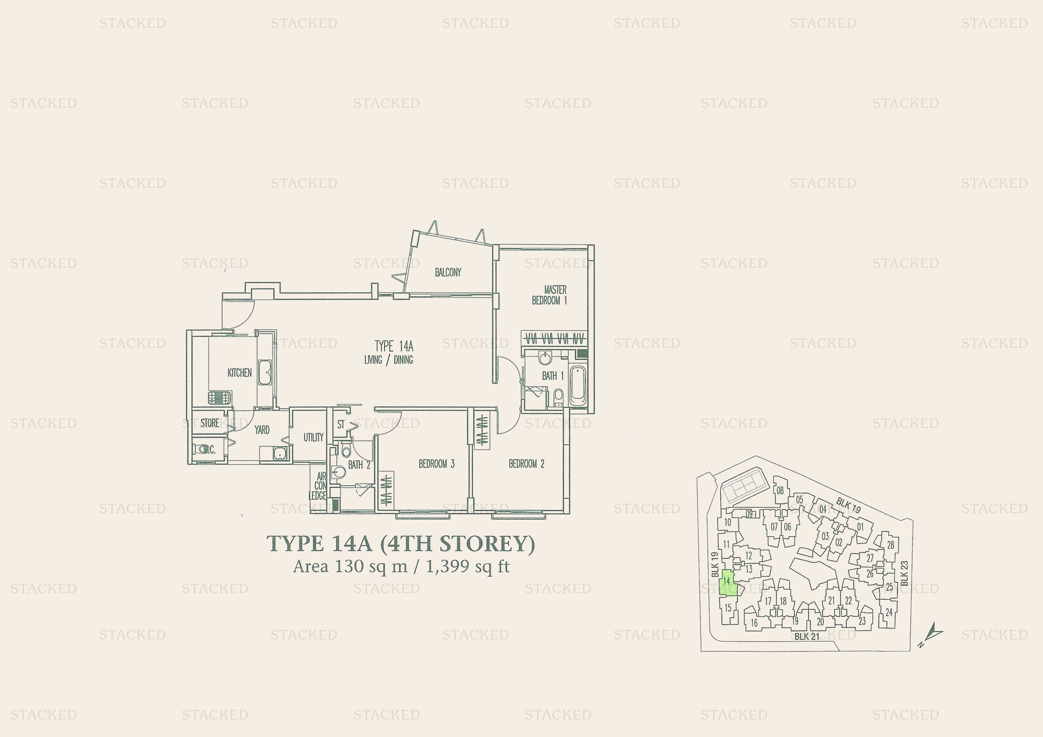 Stacked homes Palm Grove Condominium Singapore Condo Floor Plans